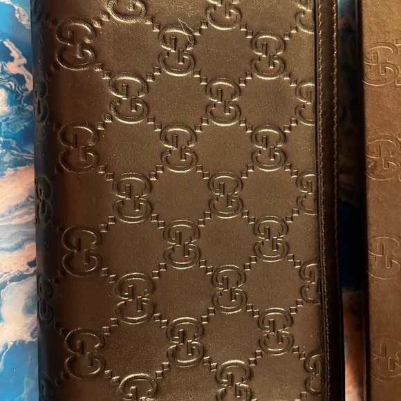 ⭐️Gucci GG brown leather wallet, authentic, EXCELLENT condition box & dustbag - Picture 10 of 16